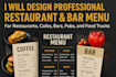 do design vintage or modern chalkboard menu boards for pubs, bars and cafés