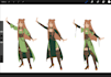 draw 2d character game art