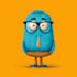 create flat funny cartoon character mascot