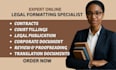 draft powerful legal documents, appellate brief thesis contracts within 24 hours