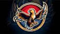 create modern mythical hawk logo with t shirt design