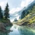 draw a watercolor landscape illustration