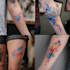 create a beautiful watercolor flowers tattoo design
