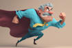 design premium superhero caricature character