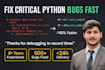 python debugging and bug fixing, code review and optimization