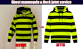 do ghost mannequin, apparel photo, neck joint, dummy retouch editing service