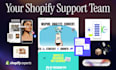 do shopify store support  I  design, development, VA