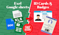 bulk employee or student id cards from your list