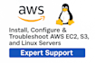 install configure and troubleshoot AWS ec2 s3 and linux servers