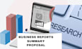 do quality research, report, summary, proposal and price comparison on any topic