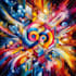 do a abstract geometric digital art