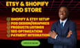 etsy shopify pod store setup pod dropshipping product listings