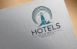 make unique modern coastal hotel group logo design