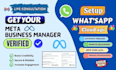 make meta business portfolio verified and setup whatsapp could API