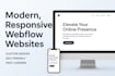 create a modern, responsive webflow website with animations