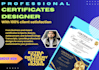 design professional,unique,modern,stunning, elegant, or customized certificates