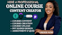 do ebook online course content creation coaching program course curriculum