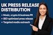 do press release distribution music crypto and business press release