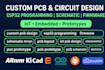 custom pcb and circuit design esp32 programming, schematic and firmware developm