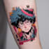 comic cartoon anime tattoo design
