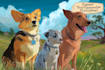 design a custom disney pet portrait illustration