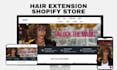 design hair extension shopify store, hair store, beauty store, beauty website