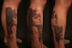 create a tattoo design for leg sleeve