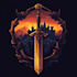 make design medieval fantasy game, rpg, mmo game logo