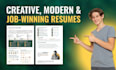 design a creative and professional resume or CV