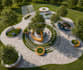 design backyard, park landscape renders and layout plans