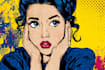 draw a retro pop art roy lichtenstein style