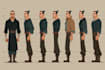 character turnarounds and reference sheets with cocept art