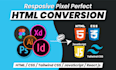 convert figma or psd to html responsive website with tailwind css