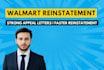 write and submit your walmart seller reinstatement appeal