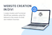 create a  unique responsive landing page using divi