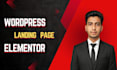 design a responsive wordpress landing page with elementor