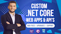 build custom database driven web applications on dotnet core, web api, mvc