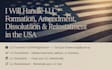 handle llc formation, amendment dissolution and reinstatement in the USA