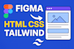 convert figma to responsive HTML, CSS, tailwind website