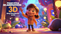 create pixar style 3d animation, cinematic character animation