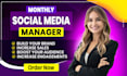 be your monthly social media manager