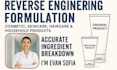 reverse engineer cosmetic, skincare, haircare, and household product formulas