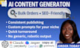 generate bulk ai content, blog posts, articles, and website content