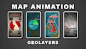 create geolayers map animation with motion graphics