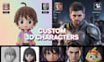 design high quality custom 3d avatars for unreal and vtubers