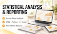 do survey data analysis, statistical, spss, python, r, excel, powerpoint reports