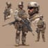 draw 2d game art military character design