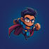 design mascot superhero character and superhero logo