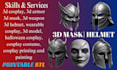 design and 3d model helmets and masks for cosplay sci fi fantasy and 3d printing