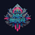 create custom futuristic cyberpunk, mech, y2k logo design